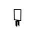 Stanchion Sign Frame Heavy Duty – Vertical, Black finish