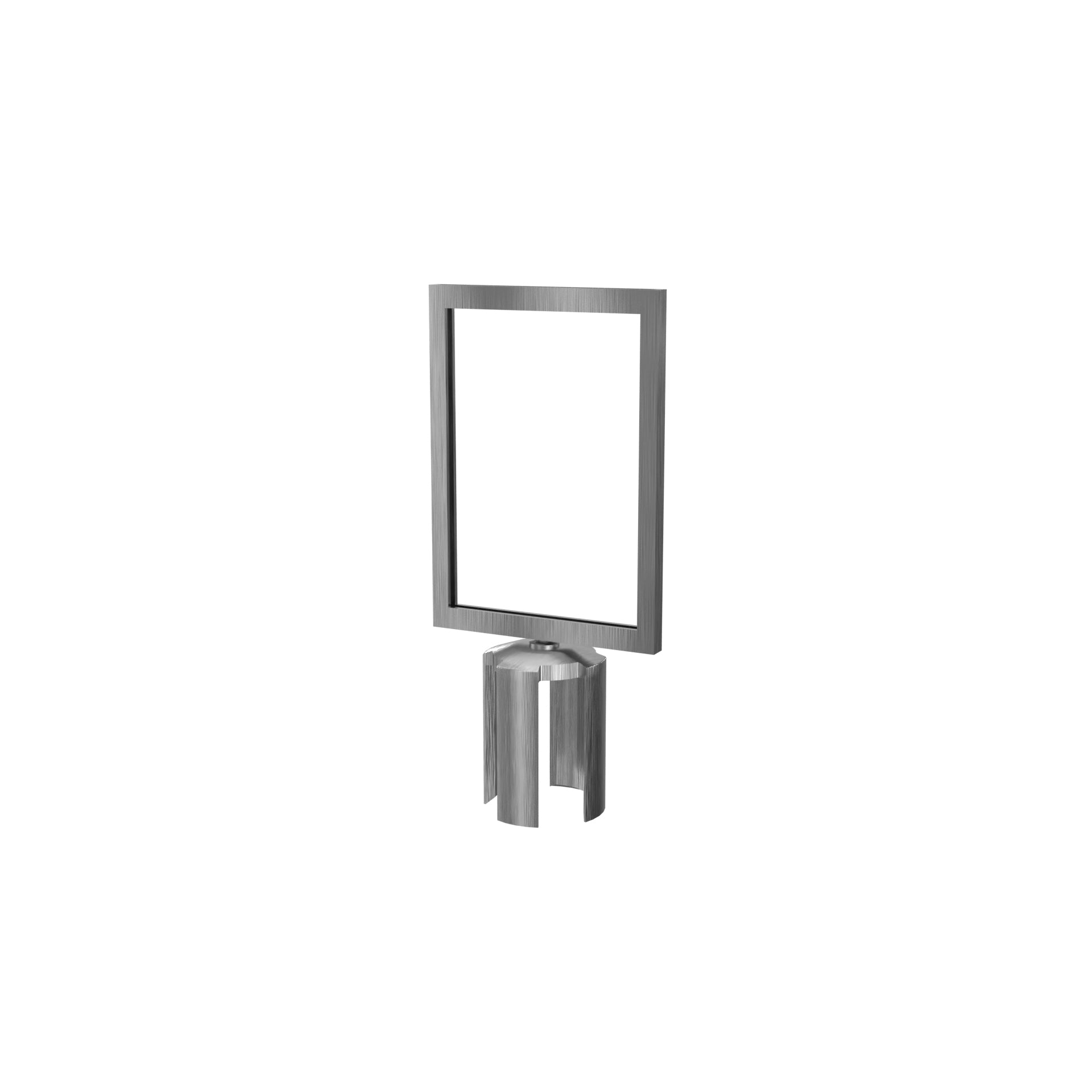 Stanchion Sign Frame Heavy Duty – Vertical, Satin Stainless finish