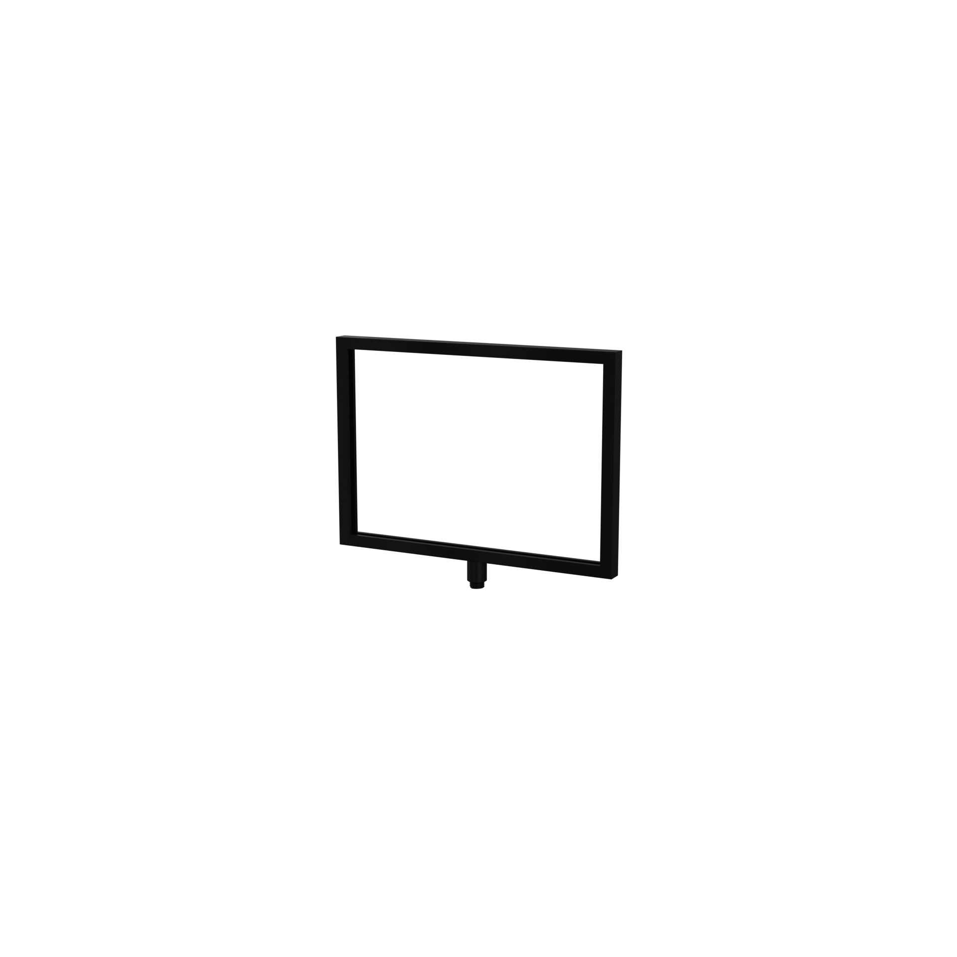 Rope Stanchion Sign Frame – Horizontal, Black finish