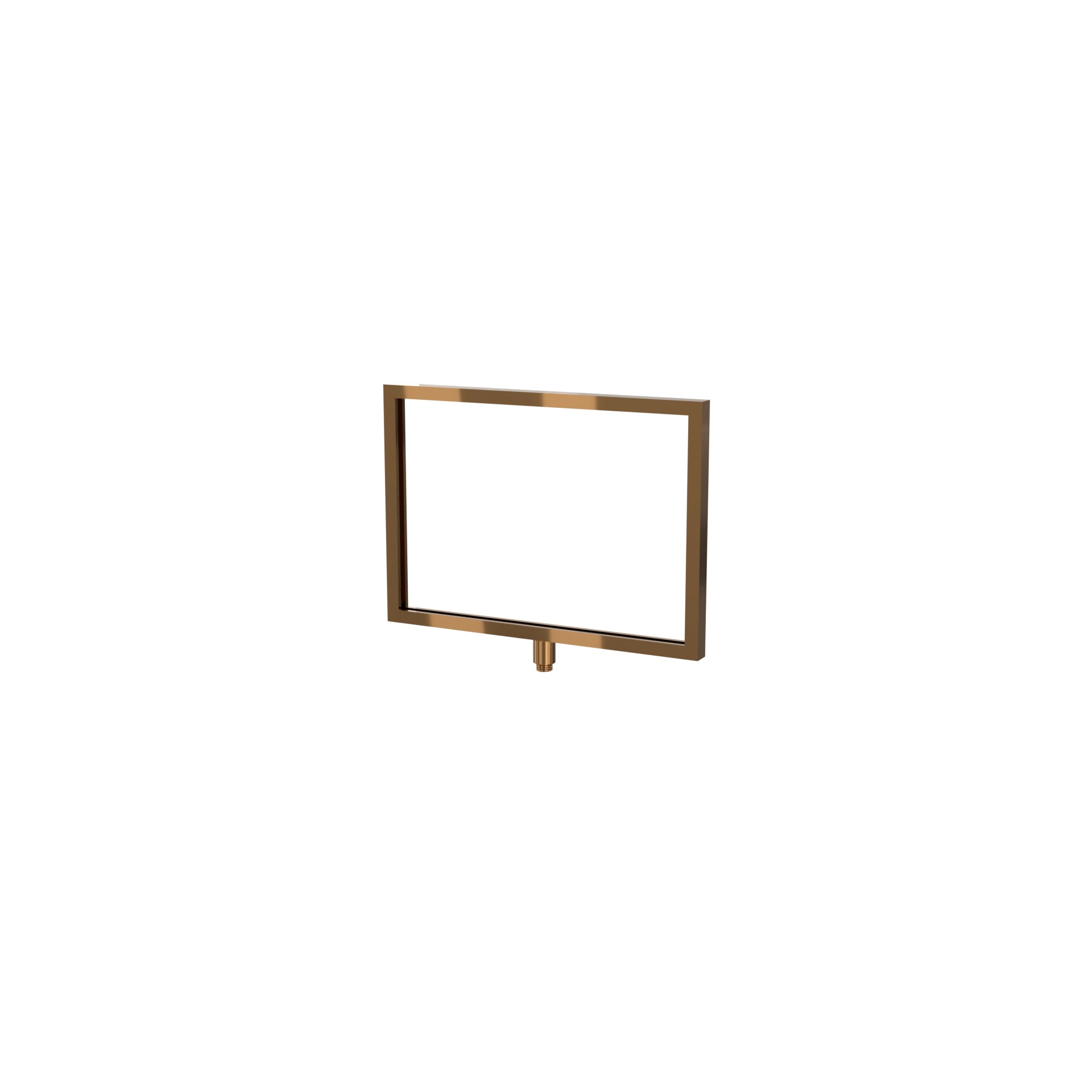 Rope Stanchion Sign Frame – Horizontal, Polished Brass finish