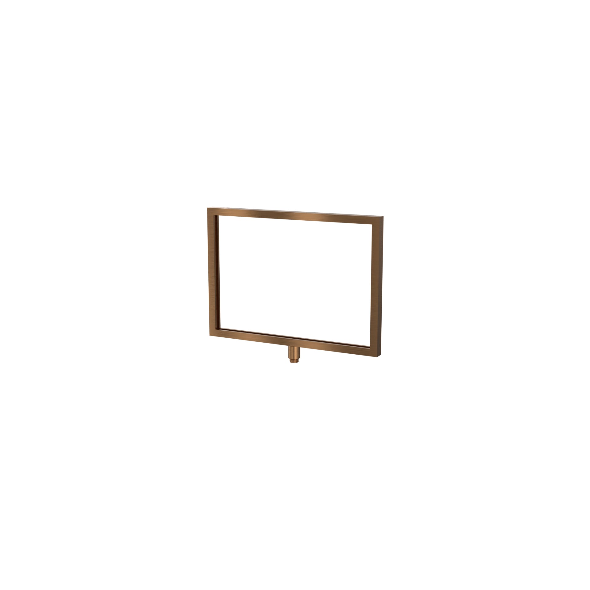 Rope Stanchion Sign Frame – Horizontal, Satin Brass finish