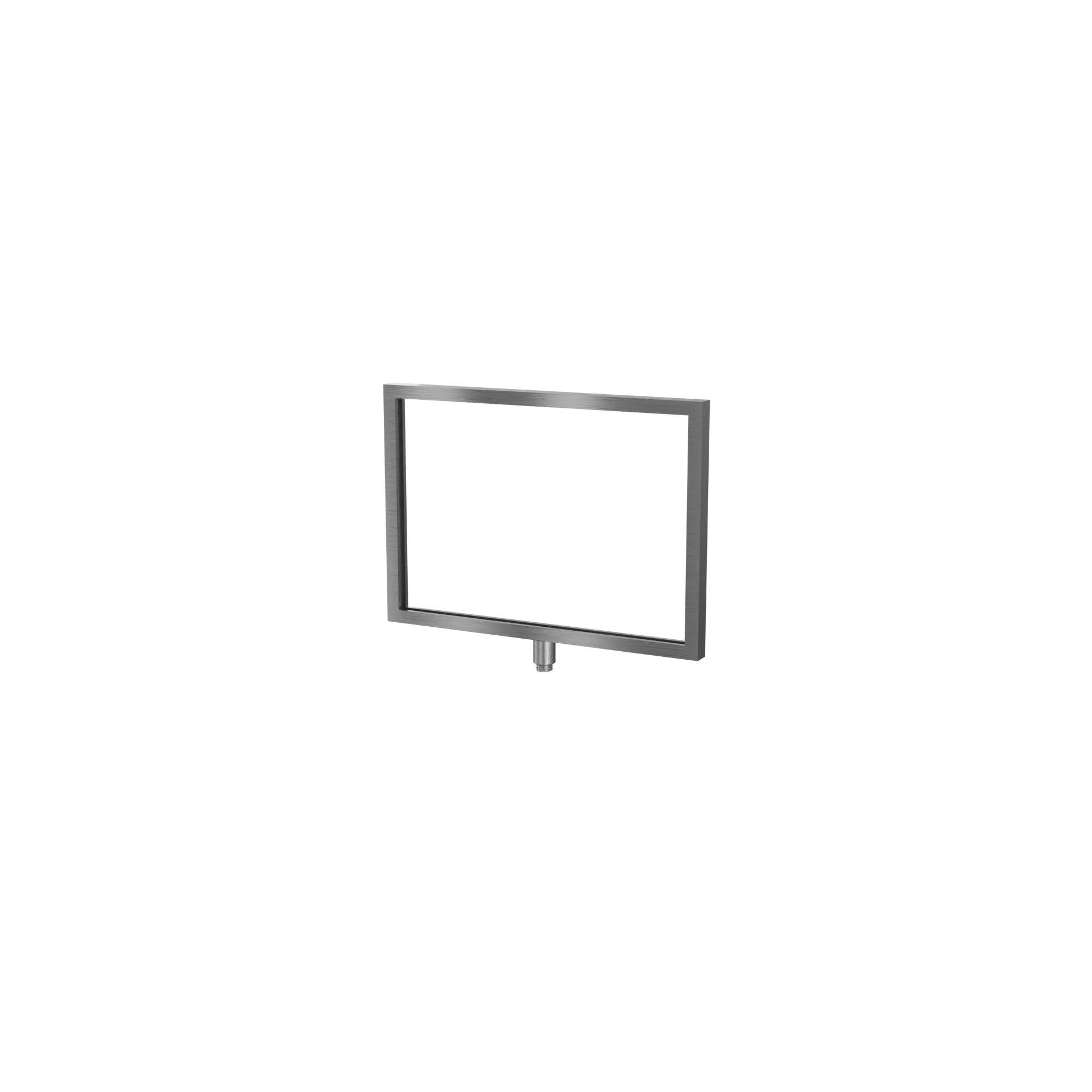 Rope Stanchion Sign Frame – Horizontal, Satin Stainless finish