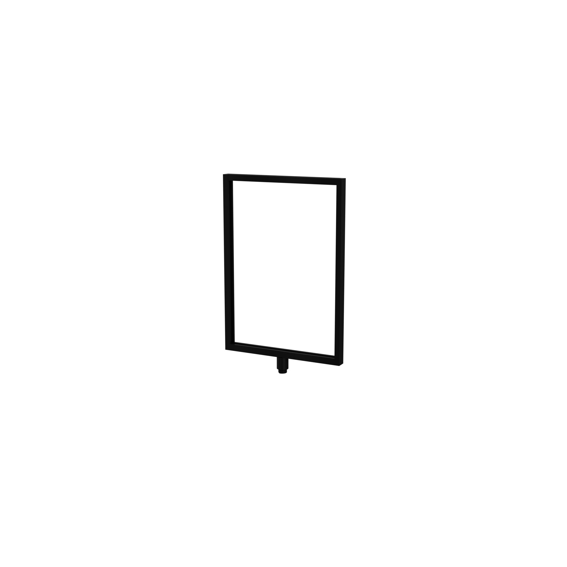 Rope Stanchion Sign Frame – Vertical, Black finish