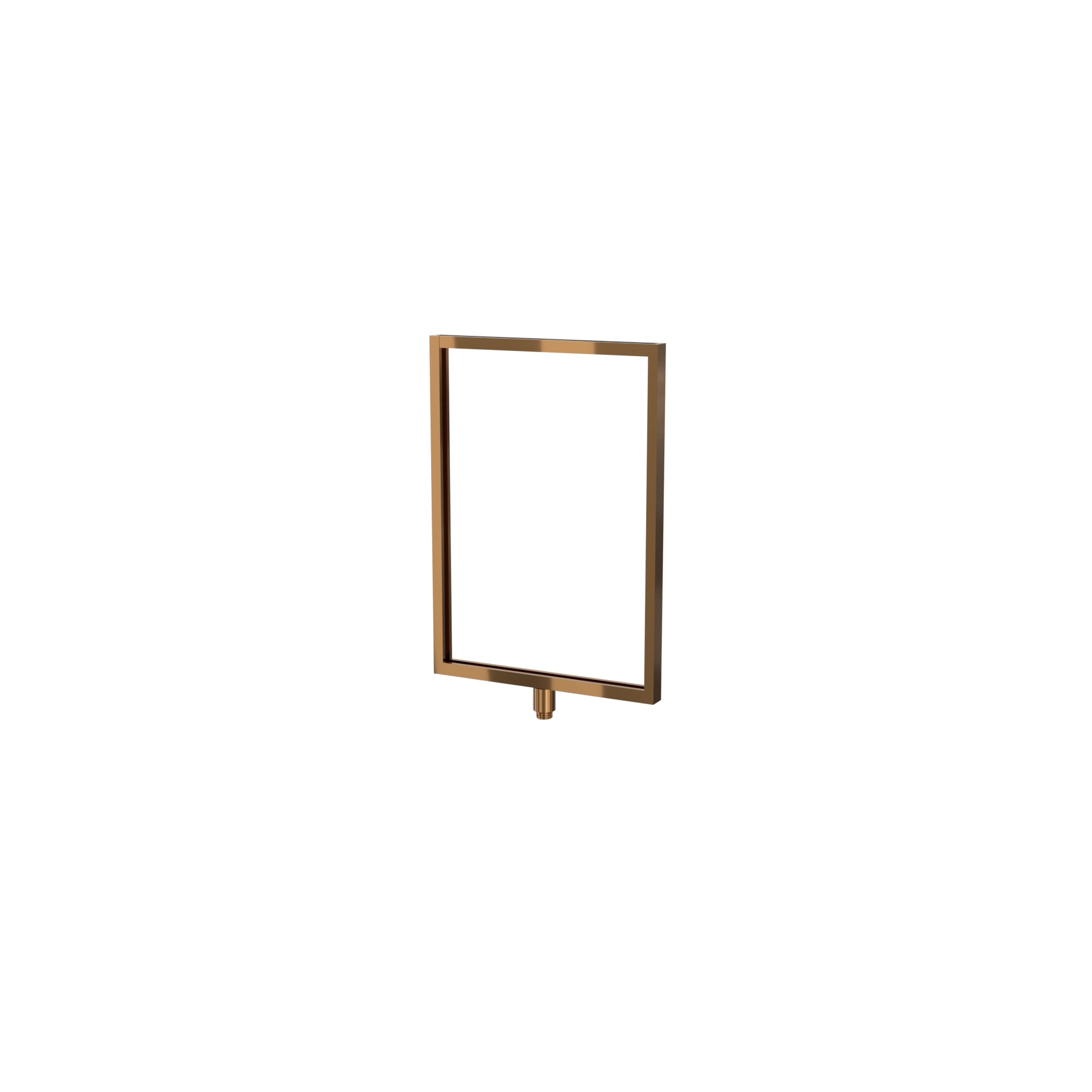 Rope Stanchion Sign Frame – Vertical, Polished Brass finish