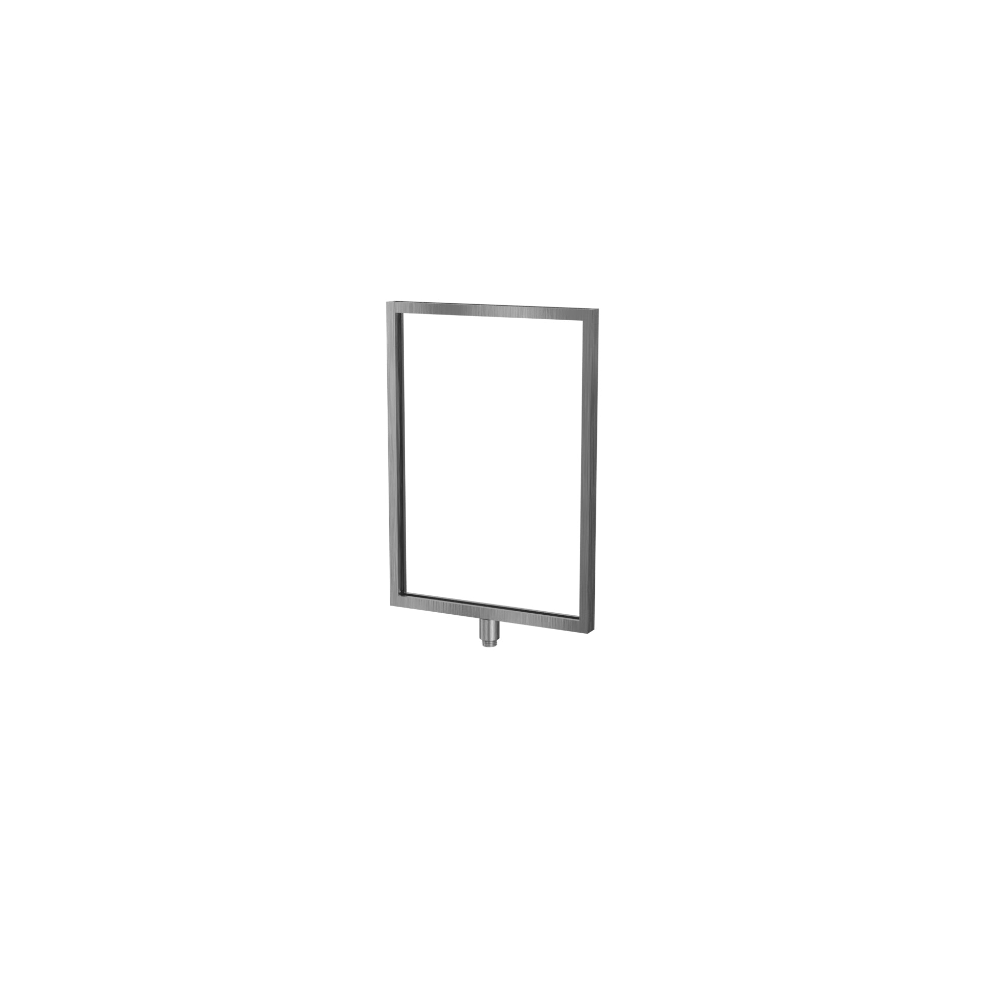 Rope Stanchion Sign Frame – Vertical, Satin Stainless finish