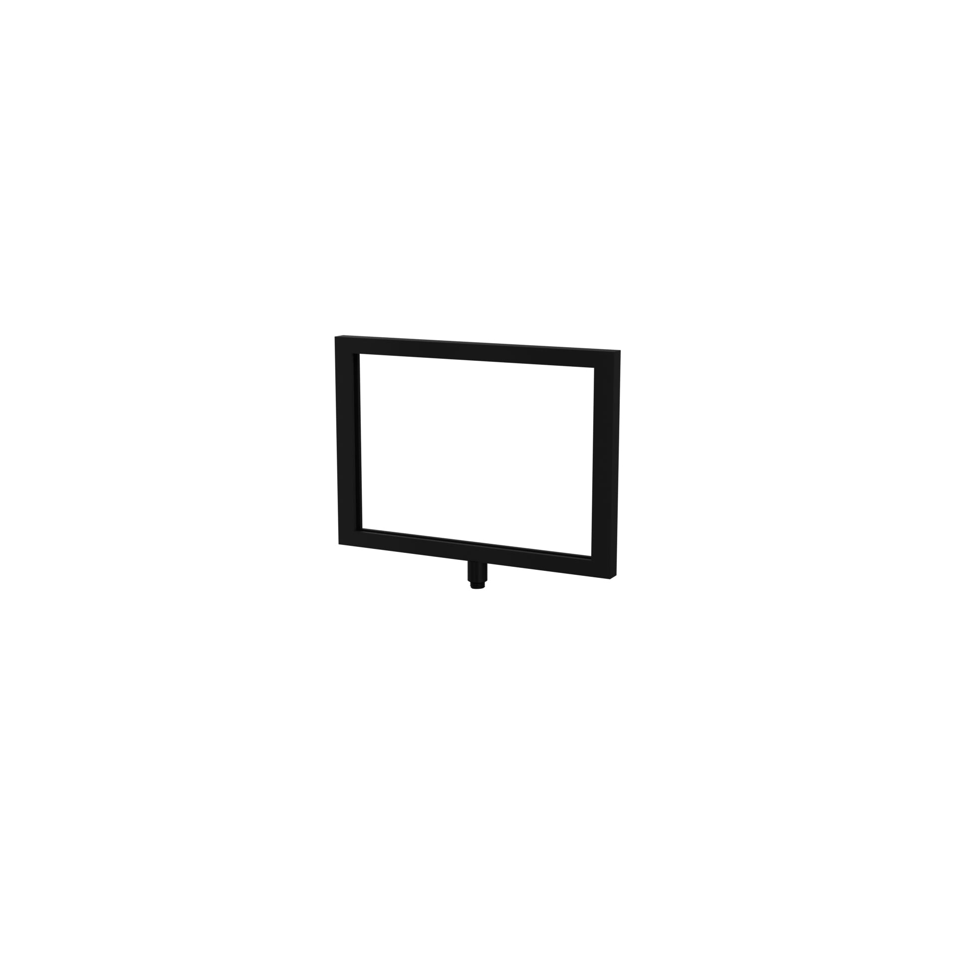 Rope Stanchion Sign Frame Heavy Duty – Horizontal, Black finish