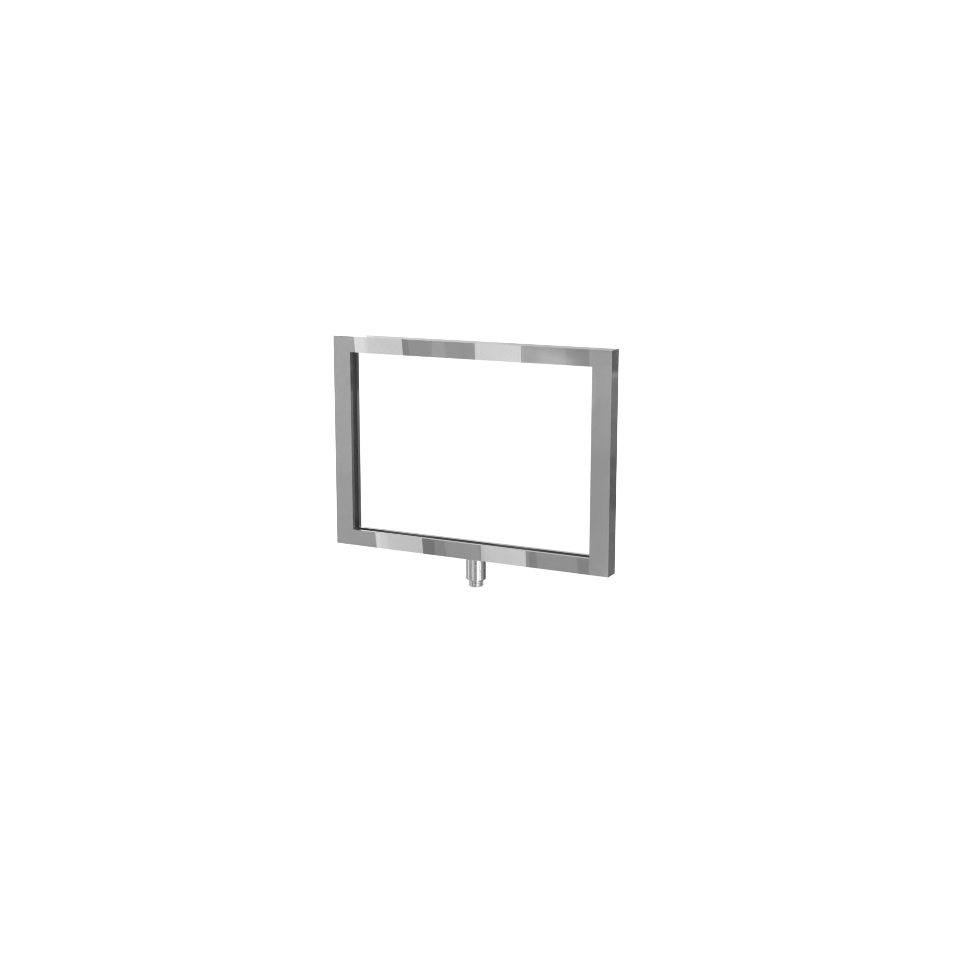 Rope Stanchion Sign Frame Heavy Duty – Horizontal, Polished Stainless finish
