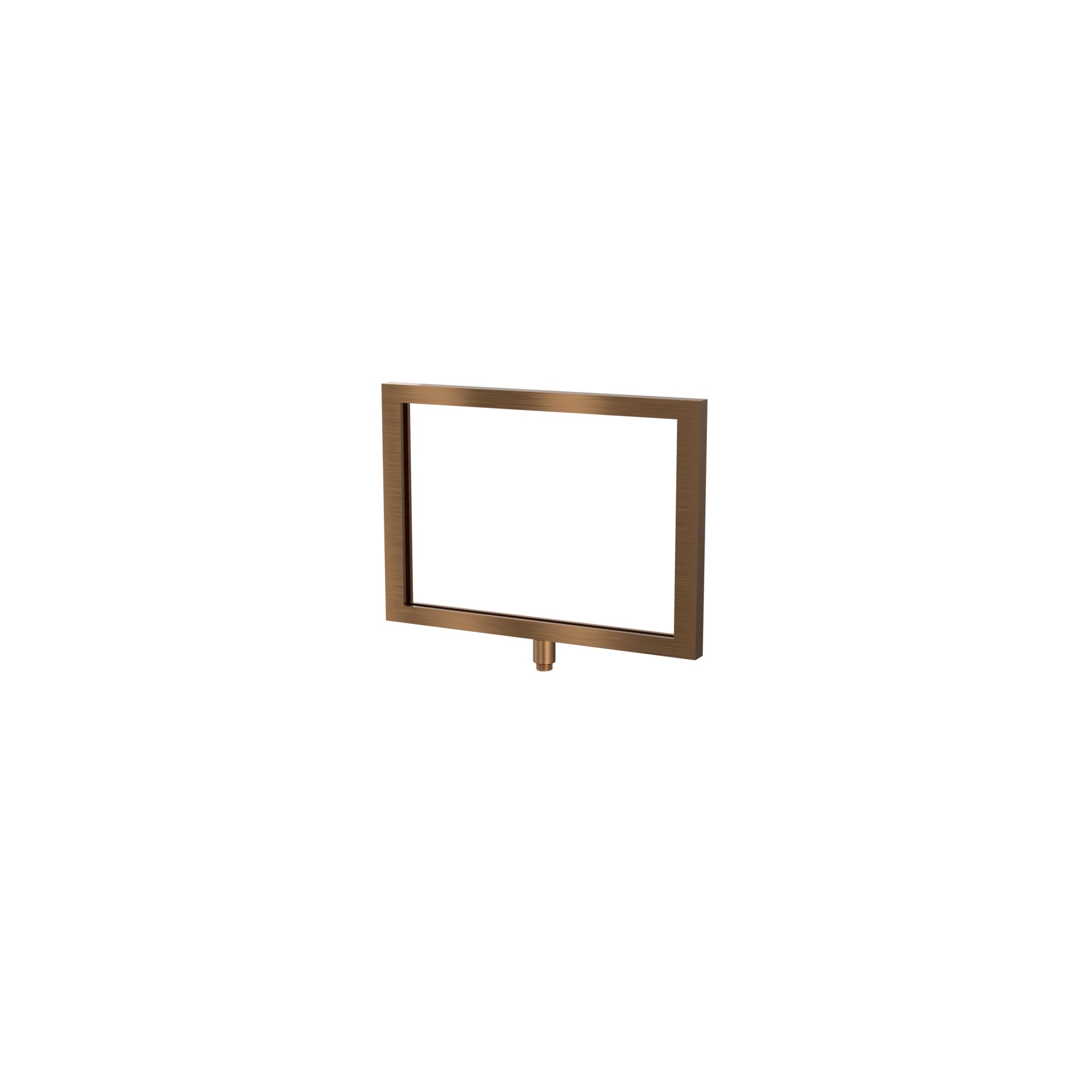 Rope Stanchion Sign Frame Heavy Duty – Horizontal, Satin Brass finish