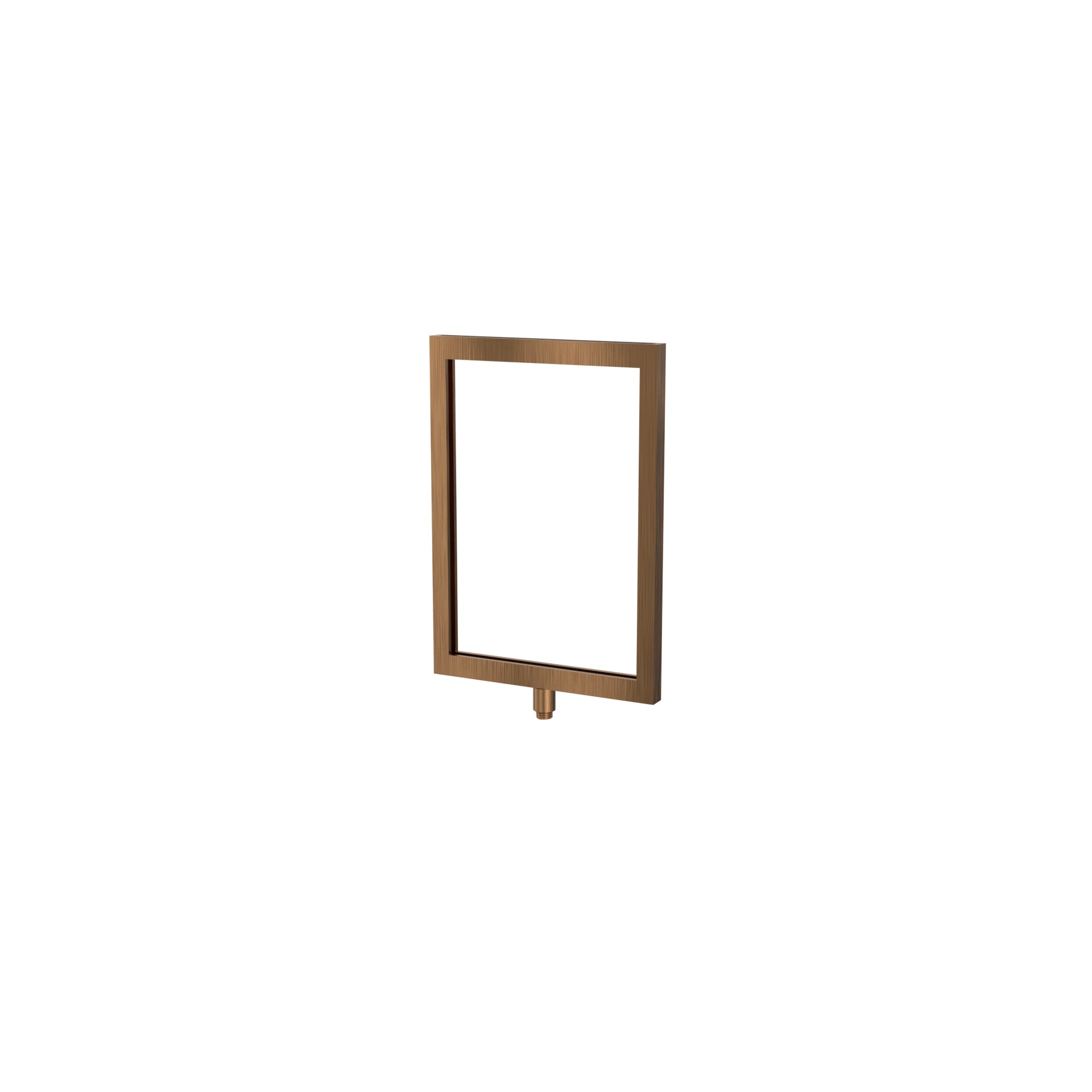 Rope Stanchion Sign Frame Heavy Duty – Vertical, Satin Brass finish