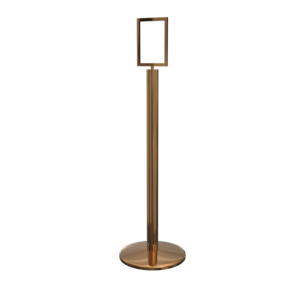 Sign Stand 7" x 11" in Polished Brass finish