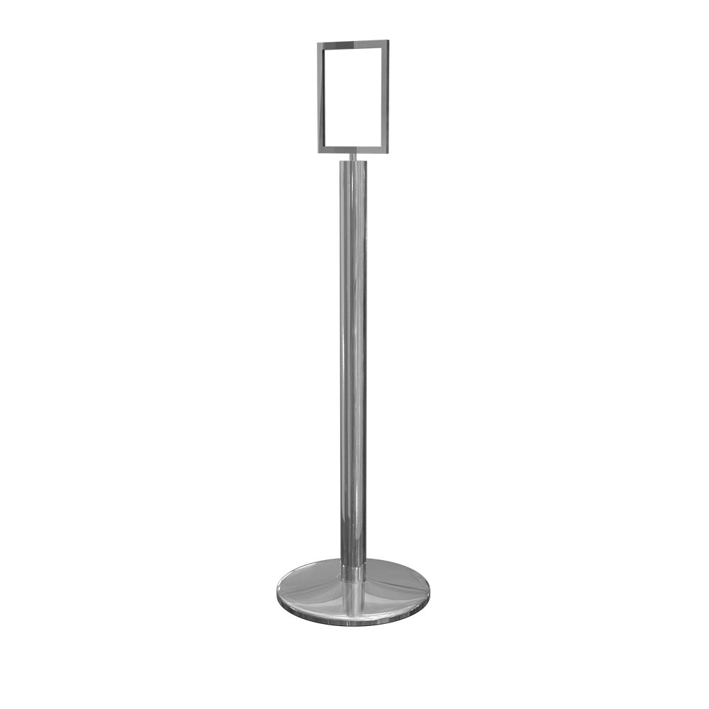 Sign Stand 7" x 11" in Polished Stainless finish