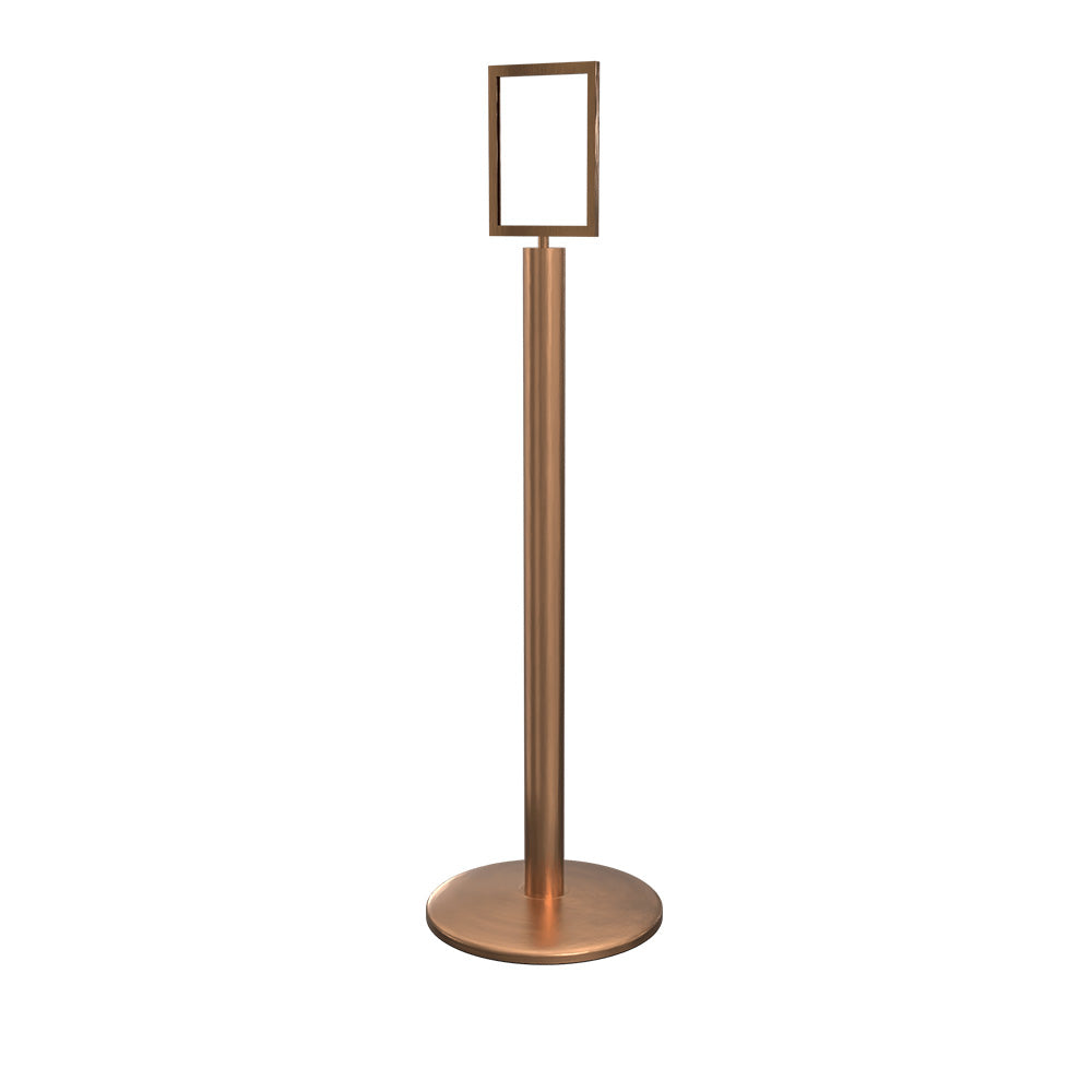Sign Stand 7" x 11" in Satin Brass finish