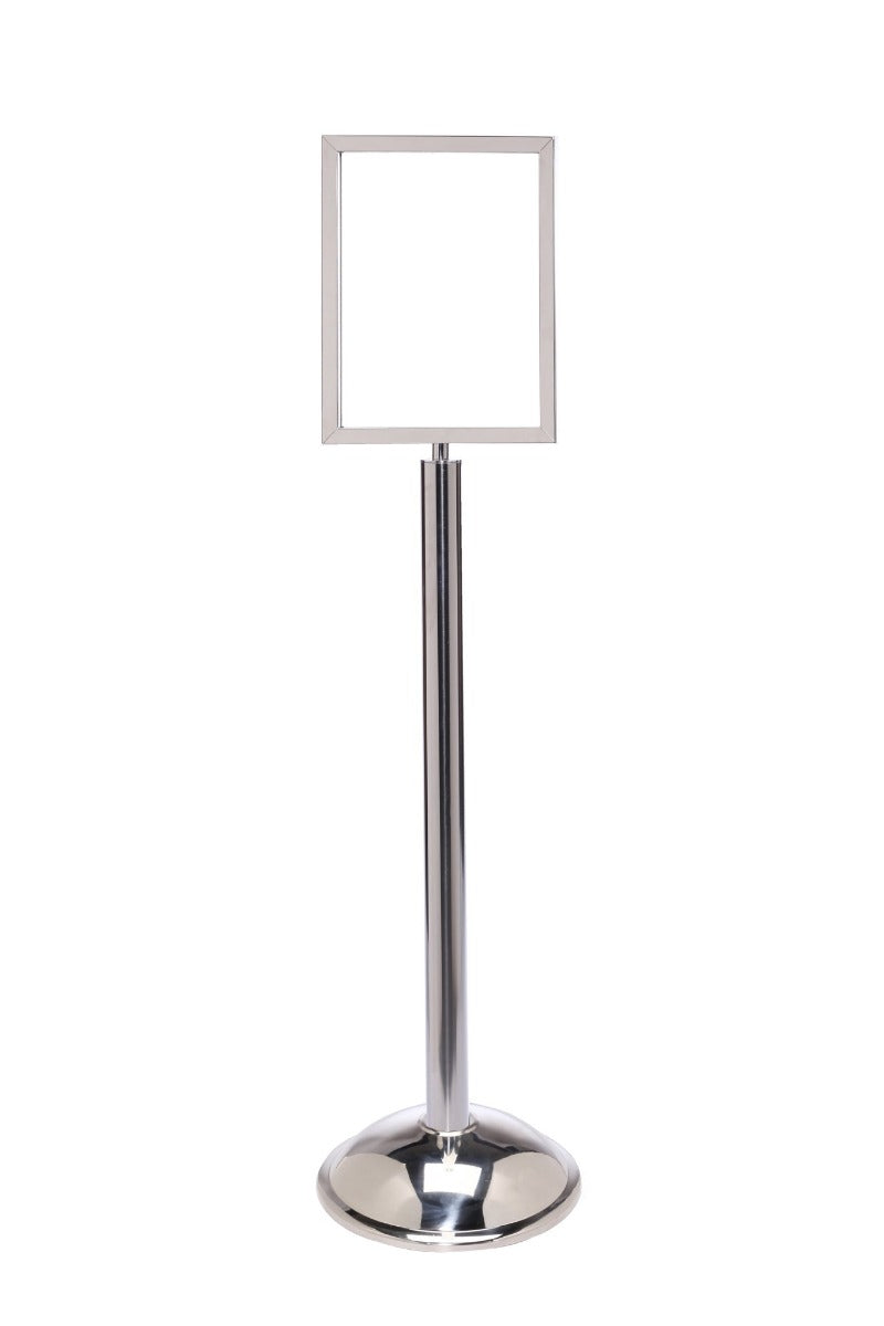 Custom | Crowd Control Sign Stand - Vertical Frame / Dome Base