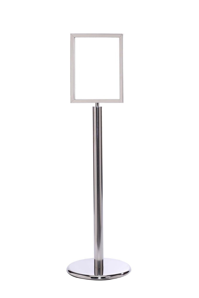 Custom | Crowd Control Sign Stand - Vertical Frame / Flat Base