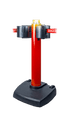 SkyPro 2000 dual belt barrier, red post with two 100 ft belts