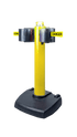 SkyPro 2000 dual belt barrier, yellow post with two 100 ft belts