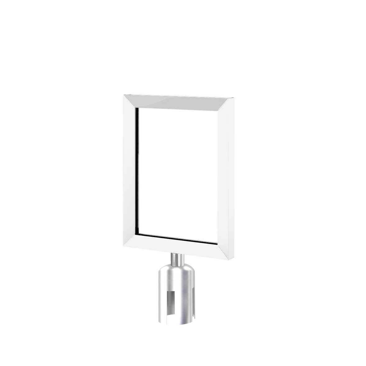 PRIME 8.5 x 11 sign frame kit in polished chrome with adapter cone