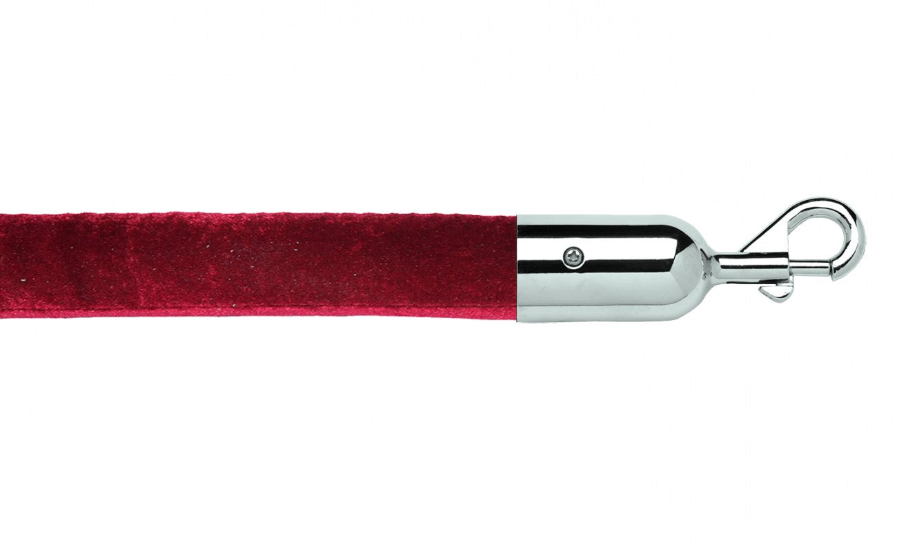 Crowd Control Barrier Stanchions Velour Rope 1.5" Diameter Snap Ends-QS