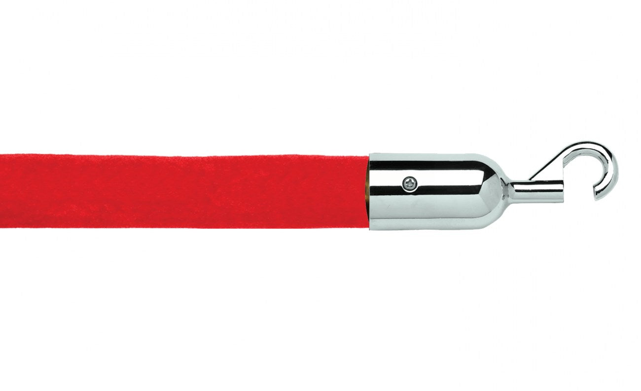 Crowd Control Barrier Stanchions Velour Rope 1.5" Diameter Snap Ends-QS