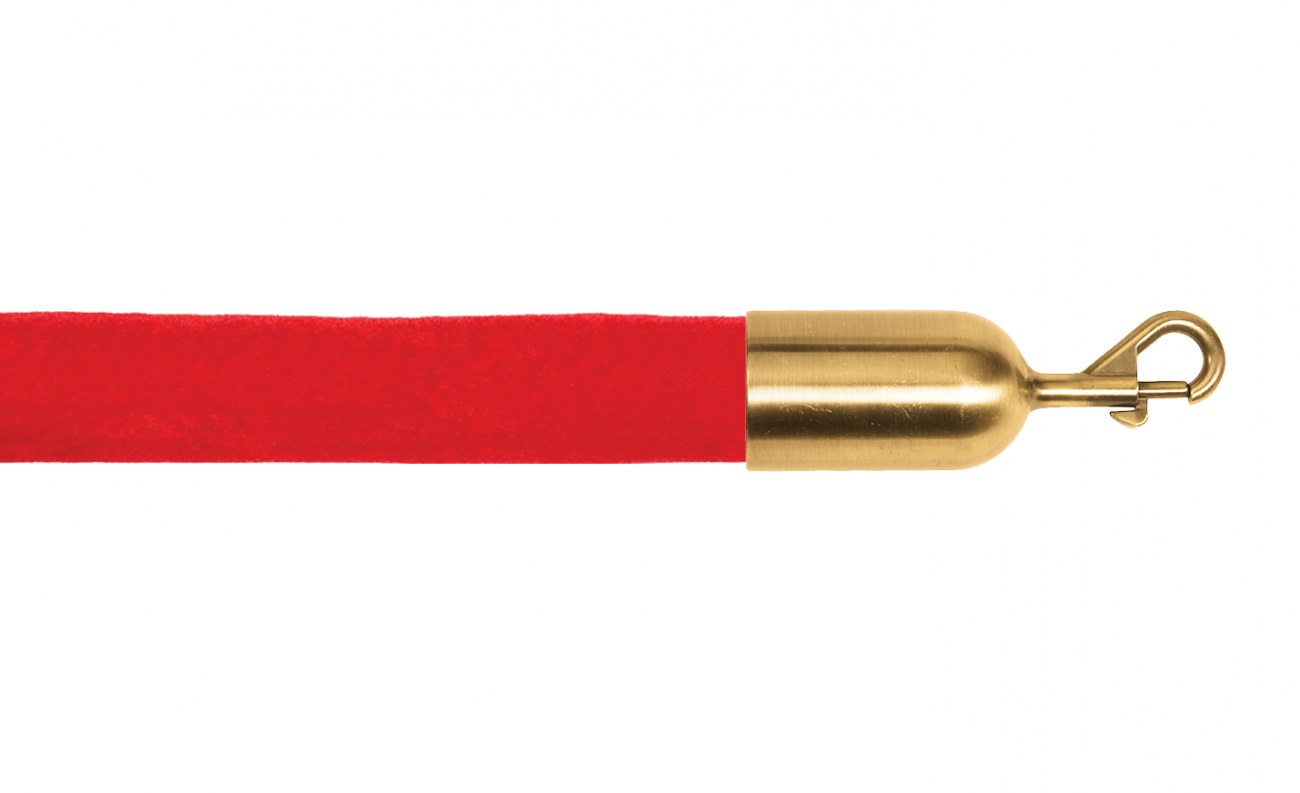 Crowd Control Barrier Stanchions Velour Rope 1.5" Diameter Snap Ends-QS
