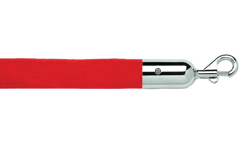 Custom | Crowd Control Barrier Stanchions Velour Rope 1.5" Diameter Snap Ends-QS
