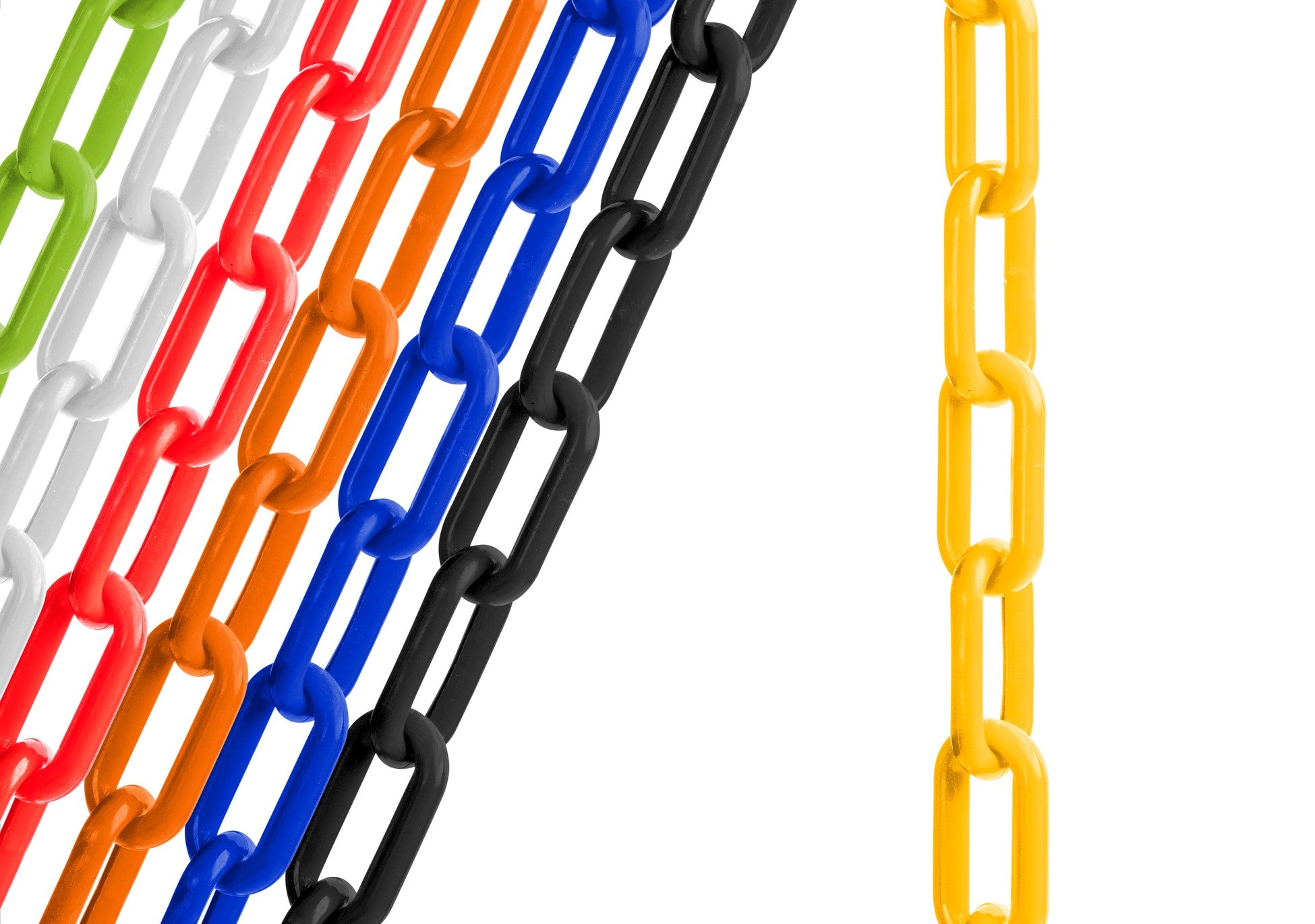 US Weight 2 Inch Plastic Safety Barrier Chain