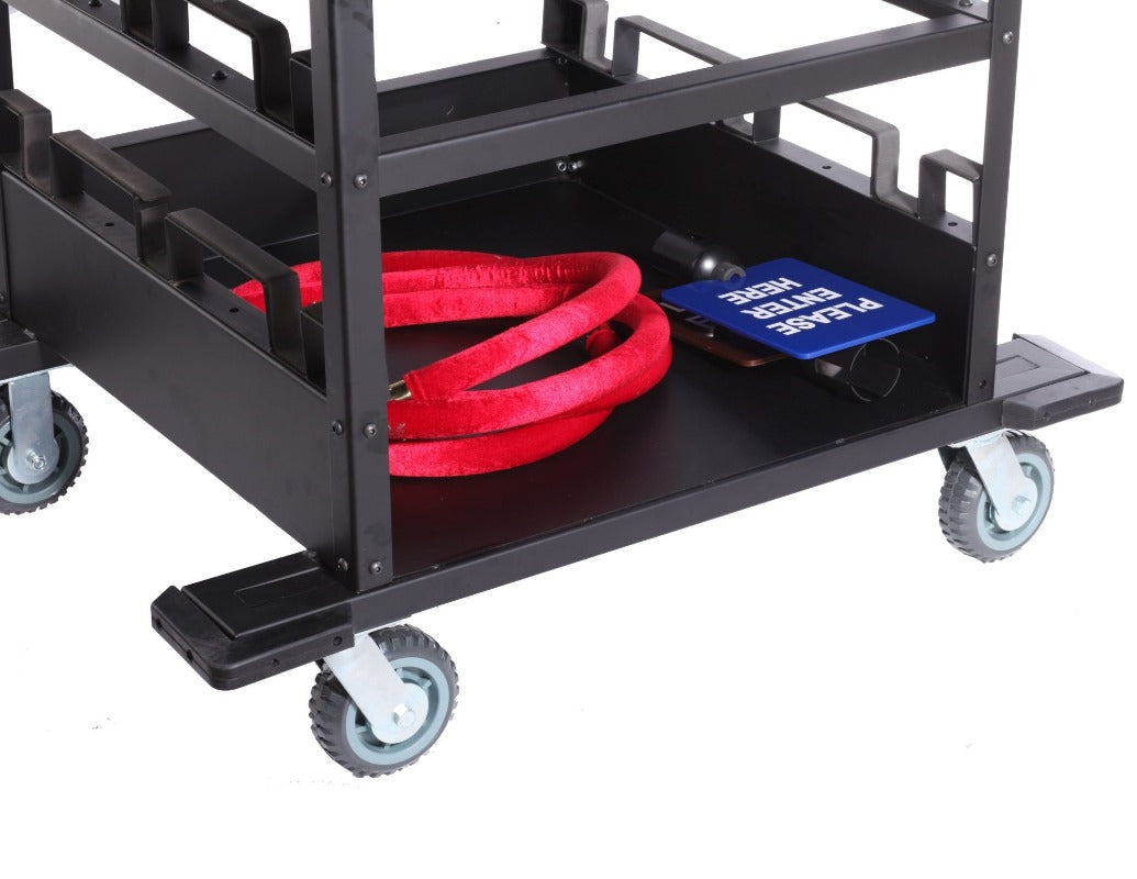 Barriers Stanchions 12-Post Horizontal Stanchion Cart - TheCrowdController.com