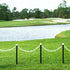 Crowd Control Barrier Stanchions 2" Diameter Plastic Ground Pole, 35" Overall Height - TheCrowdController.com