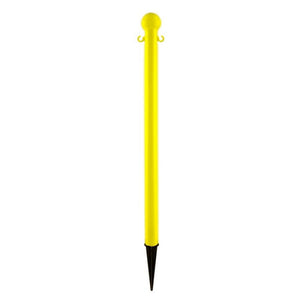 Crowd Control Barrier Stanchions 2" Diameter Plastic Ground Pole, 35" Overall Height - TheCrowdController.com