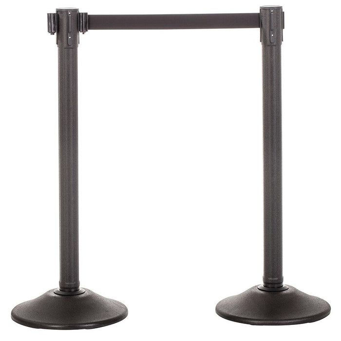 2-Pack Trek Premium Plastic Stanchions Barriers with Retractable Belt