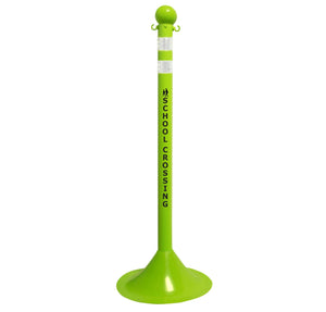 2" School Crossing Stanchion, 41" Overall Height - The Crowd Controller
