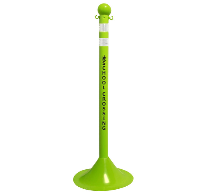 2" School Crossing Stanchion, 41" Overall Height