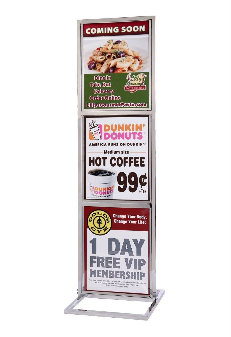 Crowd Control 22 x 28 Triple Frame Poster Stand- TheCrowdController.com