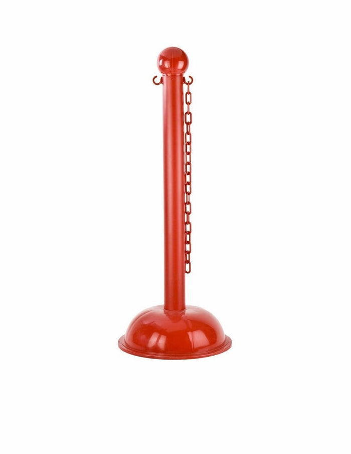 Crowd Control 3" Diameter Heavy Duty Plastic Barrier Stanchion, 41" Overall Height
