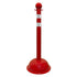 3" Diameter Reflective Striped Stanchion / 41" Height - The Crowd Controller