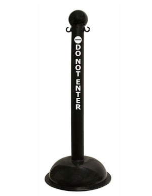 Crowd Control 3" Diameter Safety Label Barrier Stanchion / 41" Height- TheCrowdController.com