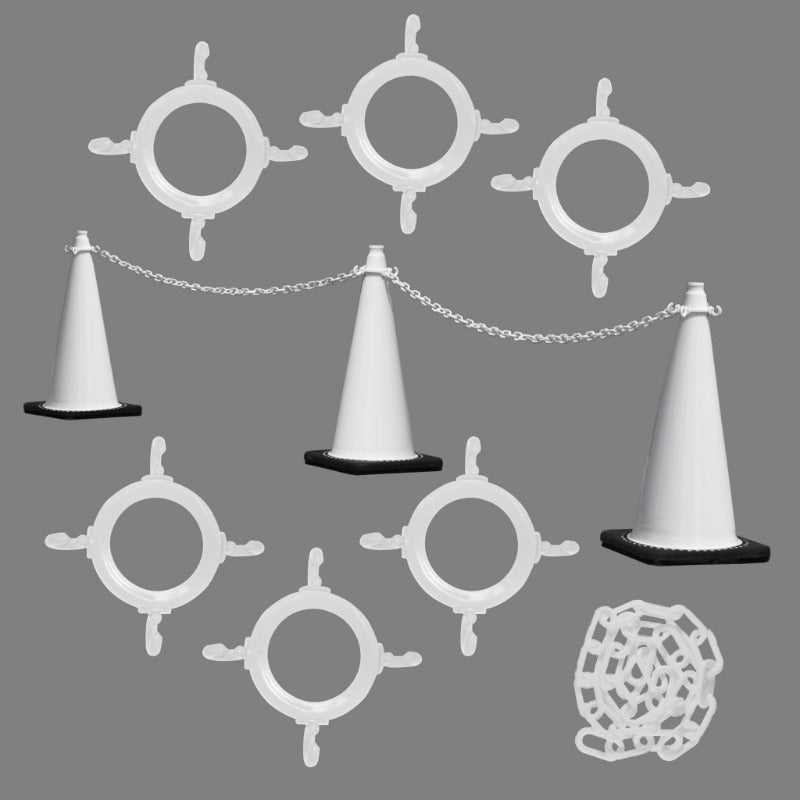 Crowd Control 36" Traffic Cone and Chain Connector Kit - TheCrowdController.com