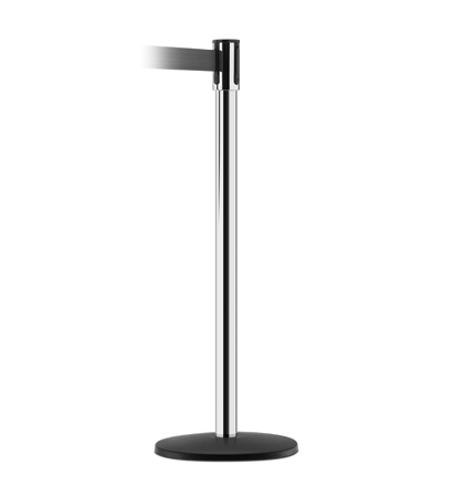 890B Slimline Post with Basics Base 7.5-13 FT Belt - The Crowd Controller