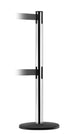 Advance Dual Line Retractable Belt Tensabarrier w/ Basic Plastic Base - Model 889T2B - The Crowd Controller