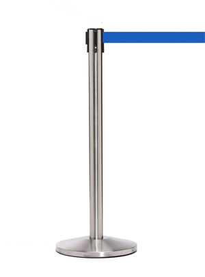 Barriers Stanchions QueueMaster 550 Satin Stainless - 8.5' Belt - The Crowd Controller