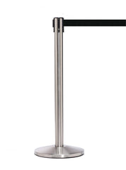 Barriers Stanchions QueueMaster 550 Satin Stainless - 8.5' Belt - The Crowd Controller