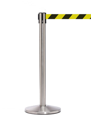 Barriers Stanchions QueueMaster 550 Satin Stainless - 8.5' Belt - The Crowd Controller