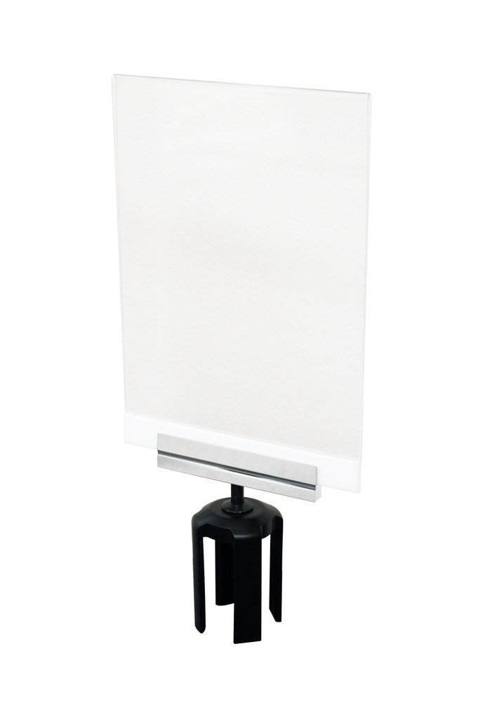 Clear Acrylic Paper Sign Holder 8.5" x 11" For Barriers Stanchions - The Crowd Controller