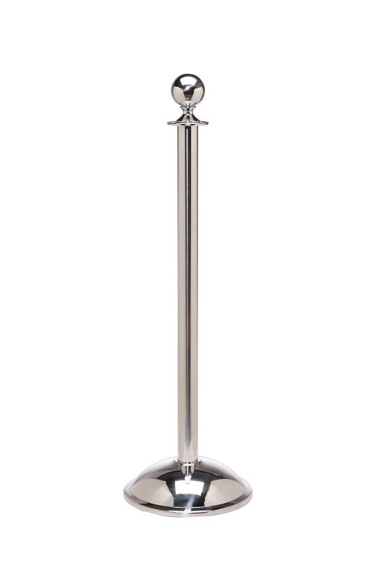 Crowd Control Barrier Stanchions Elegance Ball Top Dome Base - TheCrowdController.com