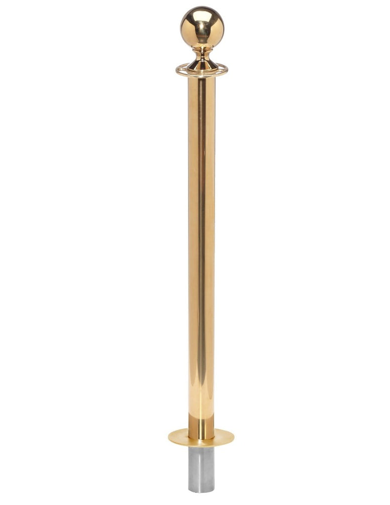 Crowd Control Barrier Stanchions Elegance Ball Top Removable Base- TheCrowdController.com