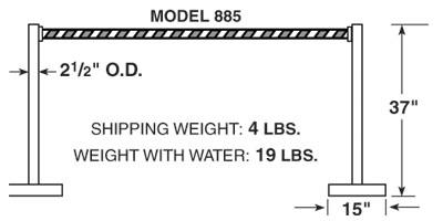 Model 885 Outdoor Tensabarrier 7.5 - 13 FT Belts - The Crowd Controller