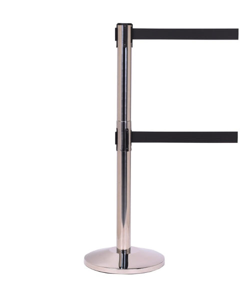 Barriers Stanchions QueueMaster Twin 550 - 11' Belts - The Crowd Controller