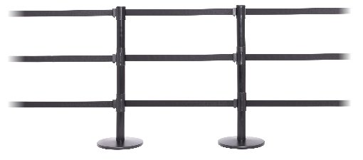 Barriers Stanchions QueuePro 250 Triple - 11 FT Belts - The Crowd Controller