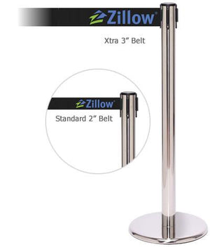 Crowd Control Barriers Stanchions QueuePro 250-Xtra -11 FT Wide Belt - TheCrowdController.com