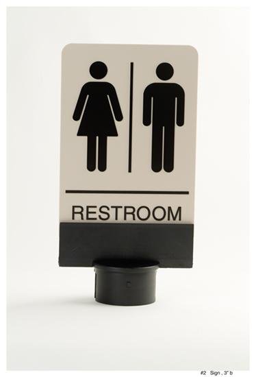 Crowd Control Sign Adapter For 3" Plastic Barrier Stanchion - TheCrowdController.com
